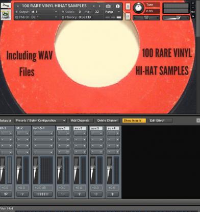 PastToFutureReverbs 100 Rare Vinyl Hihat Samles KONTAKT WAV