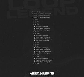 Loop Legend Midi Kit (400 Drum Midi) Synth Presets